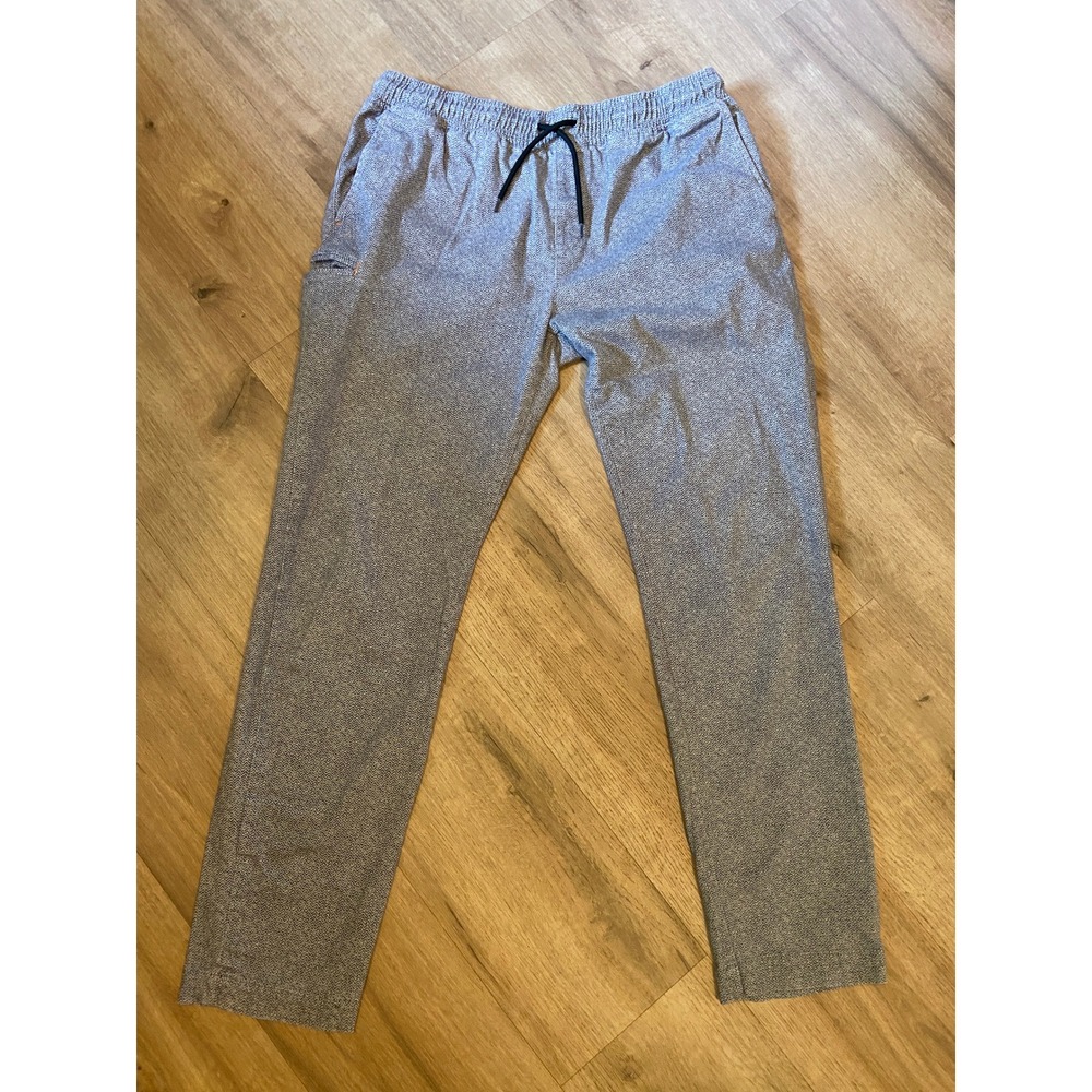 Tallia Sport Jogger Pants XL Gray-Blue Herringbone Cotton Stretch Never Worn